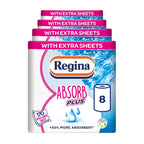 Regina Absorb Plus Kitchen Roll - 8 Rolls - 2-Ply Household Towel - Damaged Box
