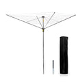 Minky Easy Breeze 45m 4 Arm Rotary Airer with Cover - Alloy Steel Clothes Line Silver Outdoor Dryer - Damaged Box