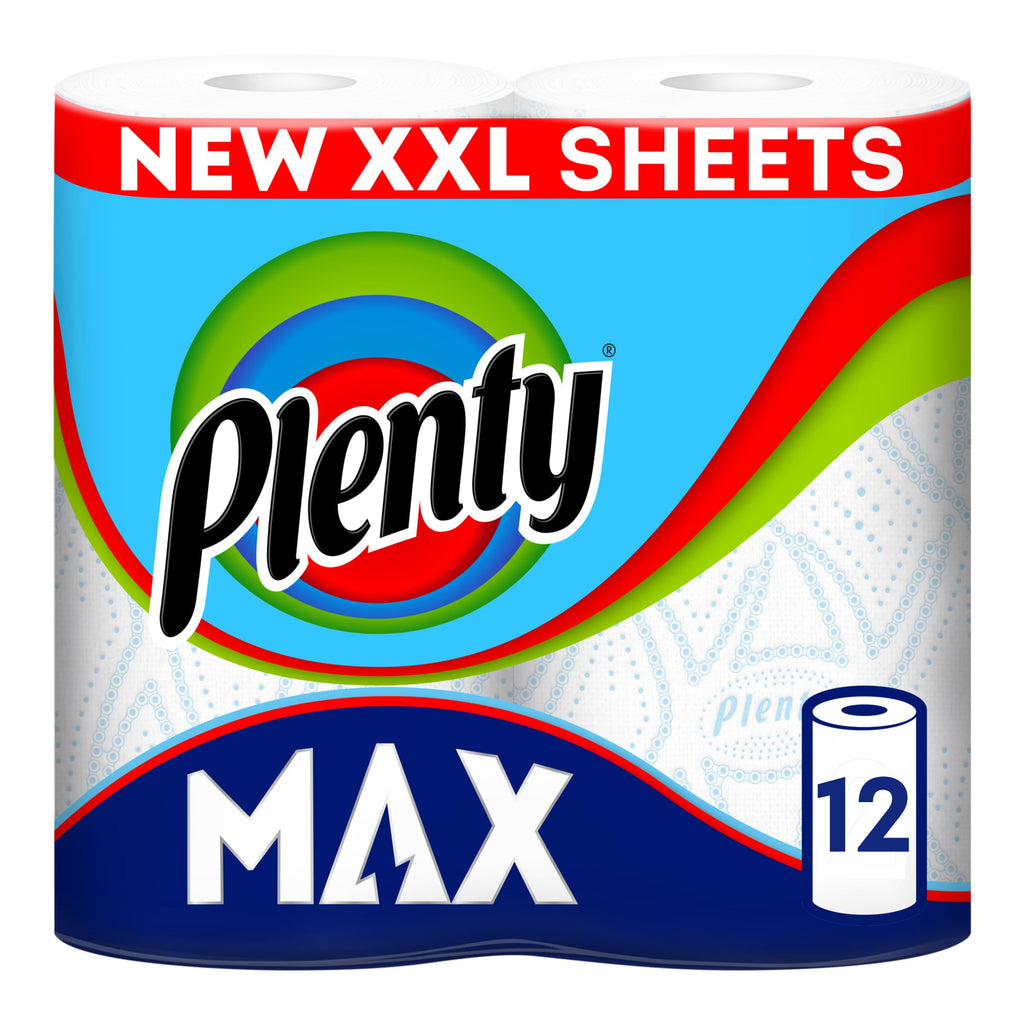 Plenty Max Kitchen Roll 12 Rolls, Kitchen Towel, Kitchen Tissue - Damaged Box