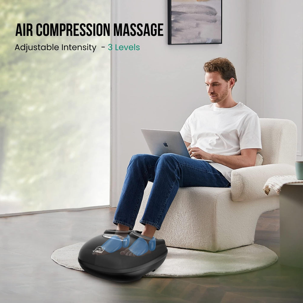 Snailax Shiatsu Foot Massager Machine with Heat, Deep Kneading, Compression, Vibration - Size 13 - Plantar Fasciitis, Neuropathy Foot Warmer - Very Good