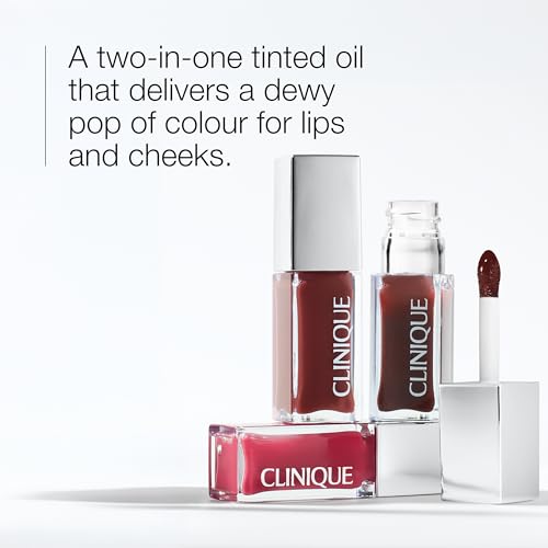 Clinique Pop Tinted Lip Oil + Cheek Oil | Conditions Lips + Gives Cheeks A Natural, Dewy Flush - New