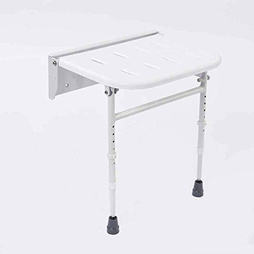 NRS Healthcare Folding Shower Seat with Legs - Adjustable Height Shower Chair - Bathroom Aid Mobility Support - Very Good