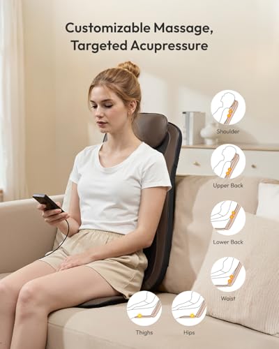 NEVVUE Back Massager Mat - 3D Deep Kneading Body Massage Chair Pad - Full Body Relaxation - Damaged Box