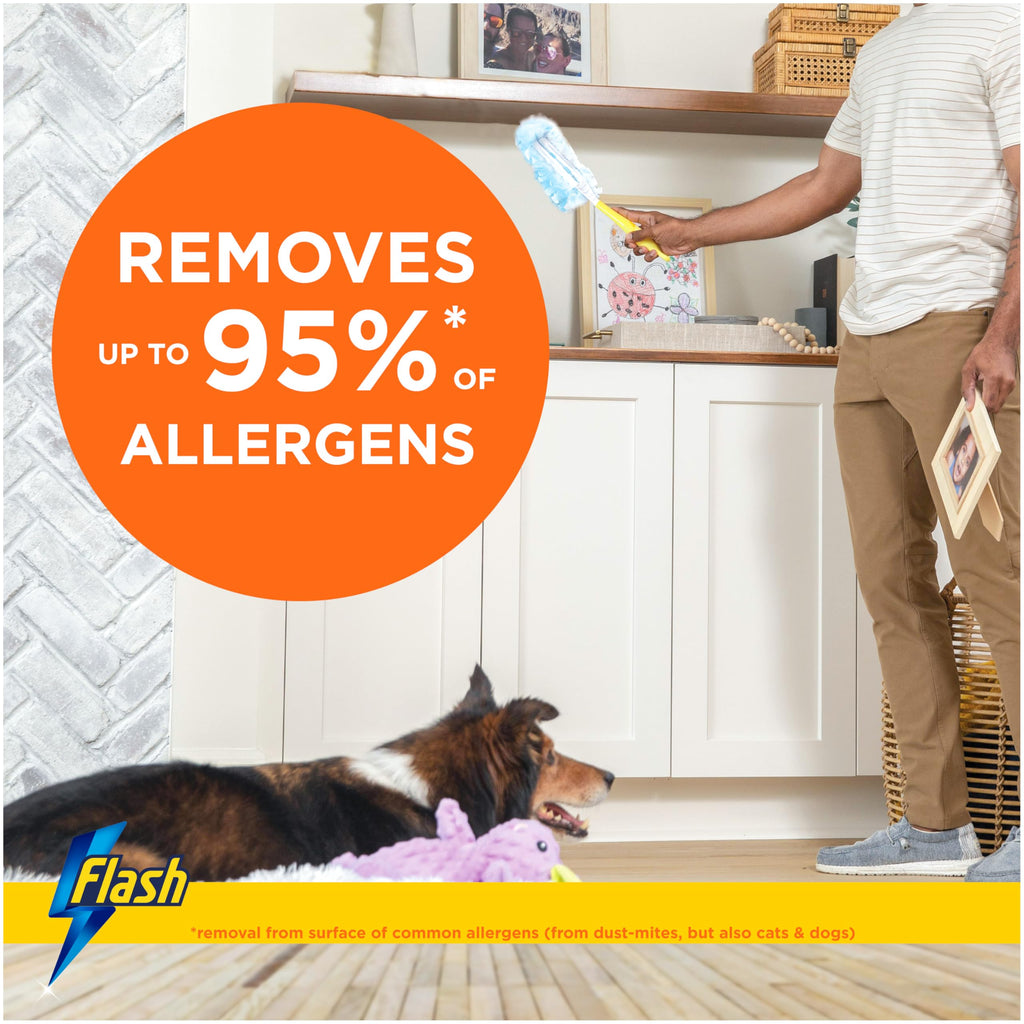 Flash Dust Magnet Duster Refills - Scented - 25 Units - Household Cleaning Dusting Wipes - Damaged Box