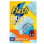 Flash Dust Magnet Duster Refills - Scented - 25 Units - Household Cleaning Dusting Wipes - Damaged Box