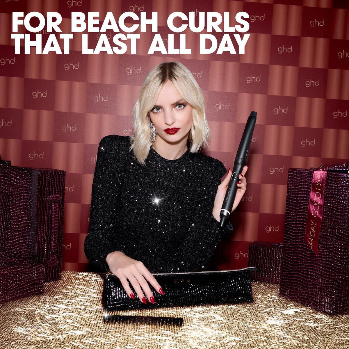 ghd Chronos Curve Hair Curler Wand - Long Lasting Frizz Free Curls - Professional Styling Tool - Very Good