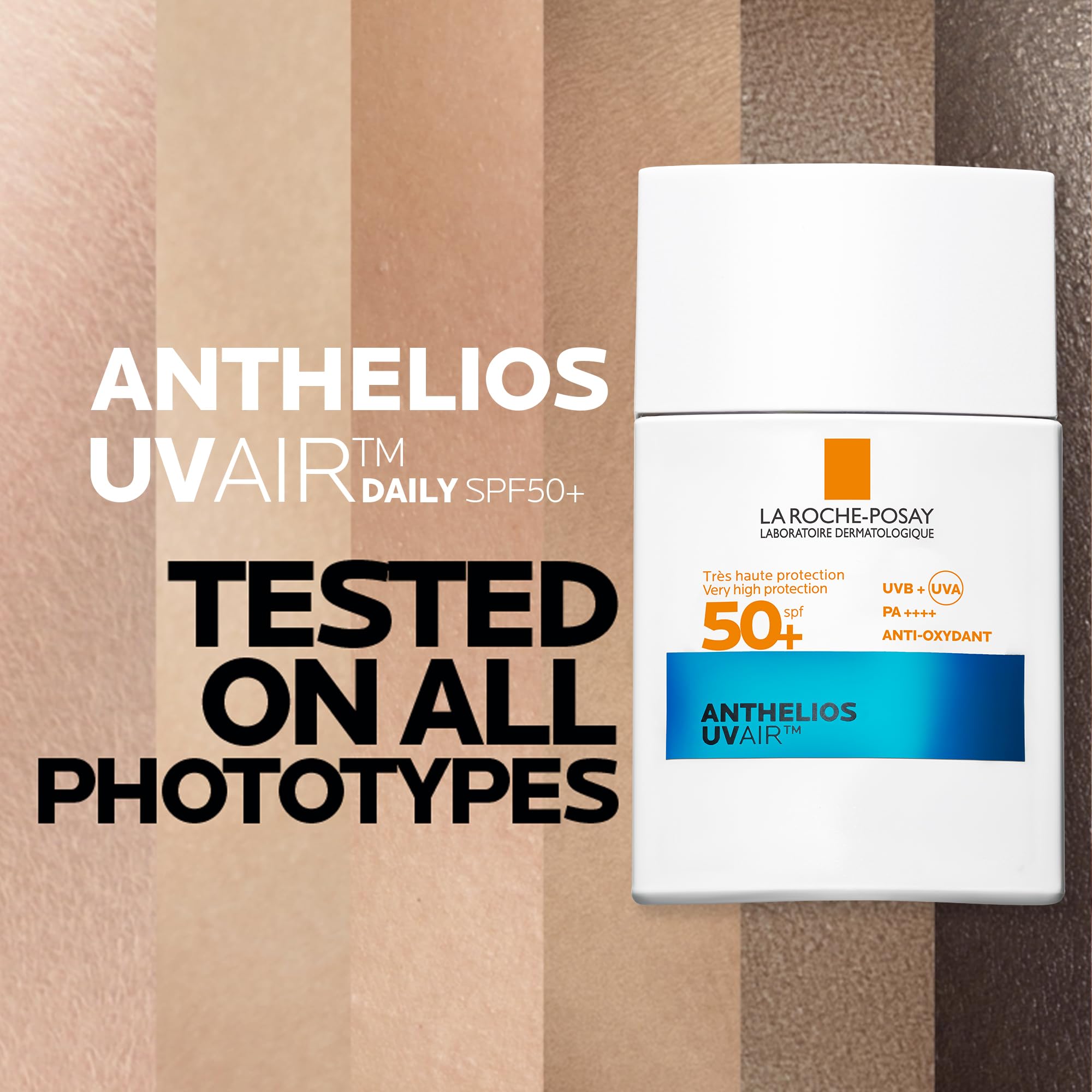 La Roche-Posay Anthelios UVAIR SPF50+ Sunscreen With Hyaluronic Acid & Niacinamide, Ultra-Lightweight, Very High Daily Protection From UVB and UVA Rays, 40ml - Damaged Box