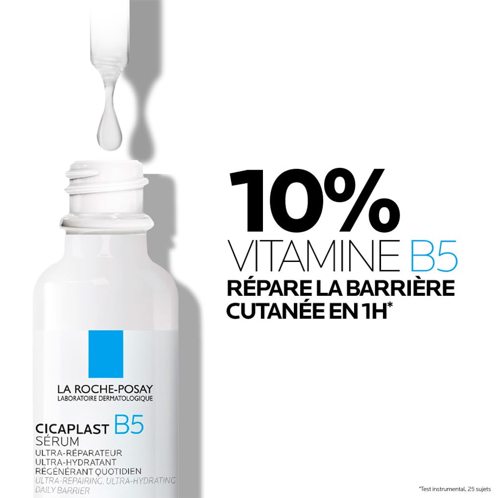 La Roche-Posay Cicaplast B5 Hydrating Face Serum, Repairing Daily Skin Barrier for Dehydrated Skin 30ml - Damaged Box