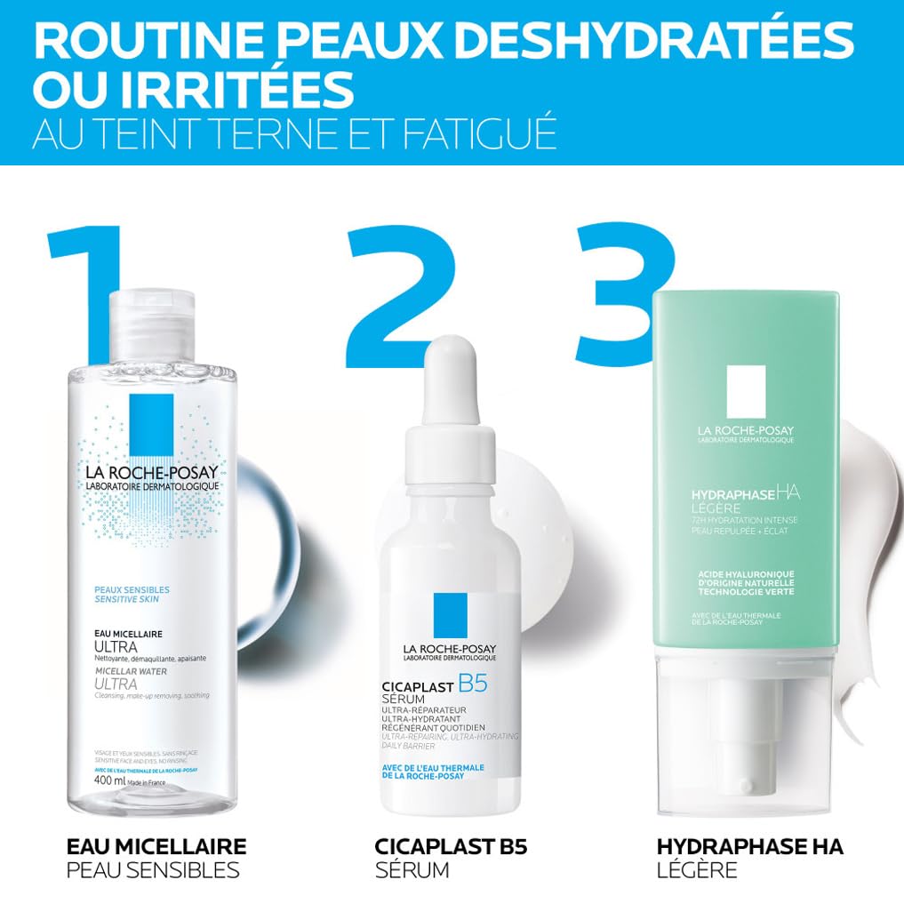 La Roche-Posay Cicaplast B5 Hydrating Face Serum, Repairing Daily Skin Barrier for Dehydrated Skin 30ml - Damaged Box
