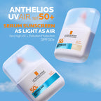 La Roche Posay Anthelios UVAIR Serum Sunscreen SPF50+ Light, Tinted Serum Sunscreen with Hyaluronic Acid, Niacinamide & Vitamin E, High UVA/UVB Protection for All Skin Types, 50ml - Damaged Box