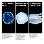 La Roche Posay Anthelios UVAIR Serum Sunscreen SPF50+ Light, Tinted Serum Sunscreen with Hyaluronic Acid, Niacinamide & Vitamin E, High UVA/UVB Protection for All Skin Types, 50ml - Damaged Box