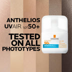 La Roche Posay Anthelios UVAIR Serum Sunscreen SPF50+ Light, Tinted Serum Sunscreen with Hyaluronic Acid, Niacinamide & Vitamin E, High UVA/UVB Protection for All Skin Types, 50ml - Damaged Box