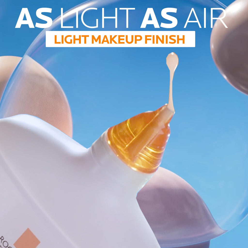 La Roche Posay Anthelios UVAIR Serum Sunscreen SPF50+ Light, Tinted Serum Sunscreen with Hyaluronic Acid, Niacinamide & Vitamin E, High UVA/UVB Protection for All Skin Types, 50ml - Damaged Box
