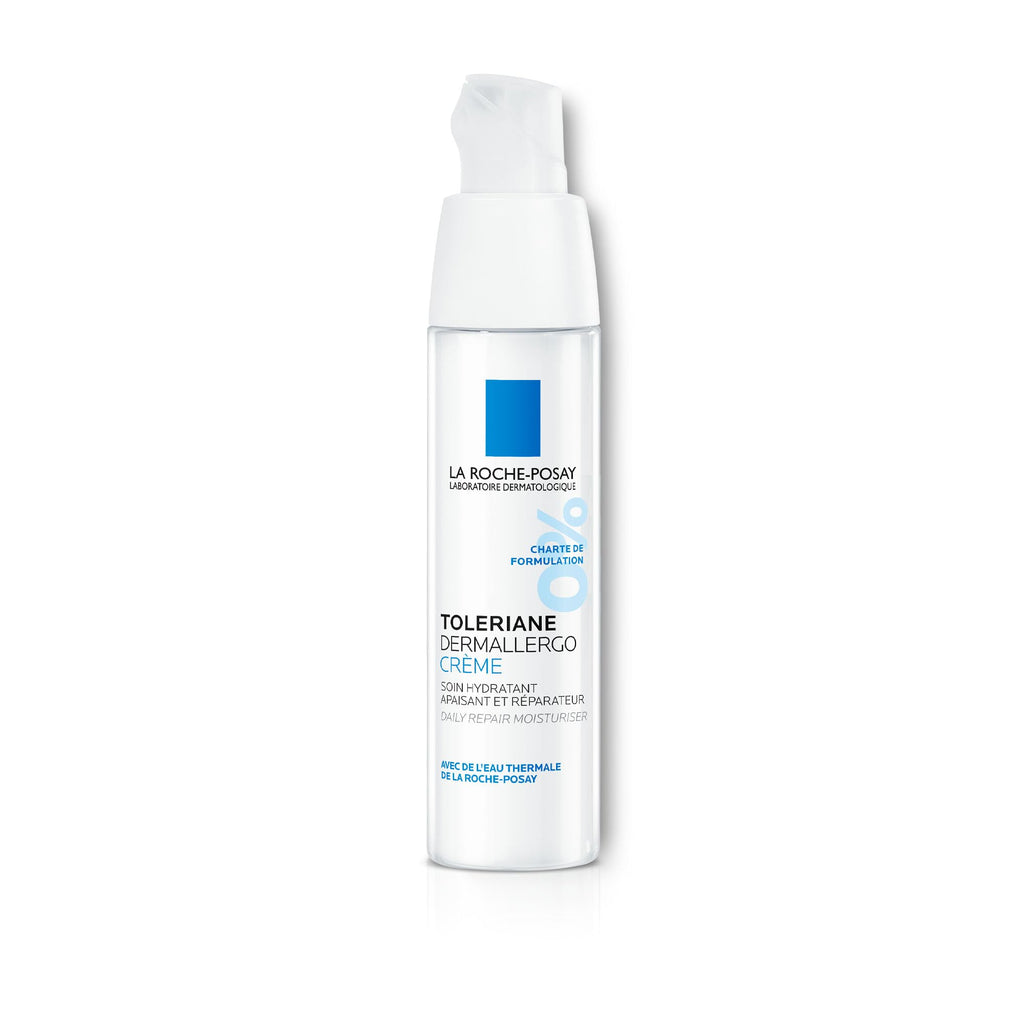 La Roche-Posay Toleriane Dermallergo Cream, Soothing Face Moisturiser, For Dry Ultra Sensitive Allergy Prone Skin, Shea Butter, Squalane, Microbiome Science, 40ml - Damaged Box