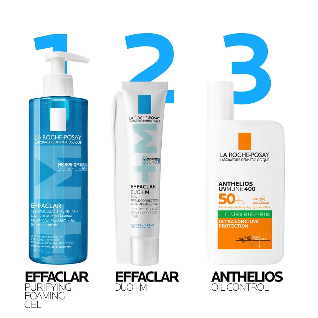 La Roche-Posay Effaclar Purifying Foaming Gel Cleanser, Deeply Cleanses and Reduces Blackheads for Oily and Blemish-Prone Sensitive Skin, with Zinc PCA, 200ml - New