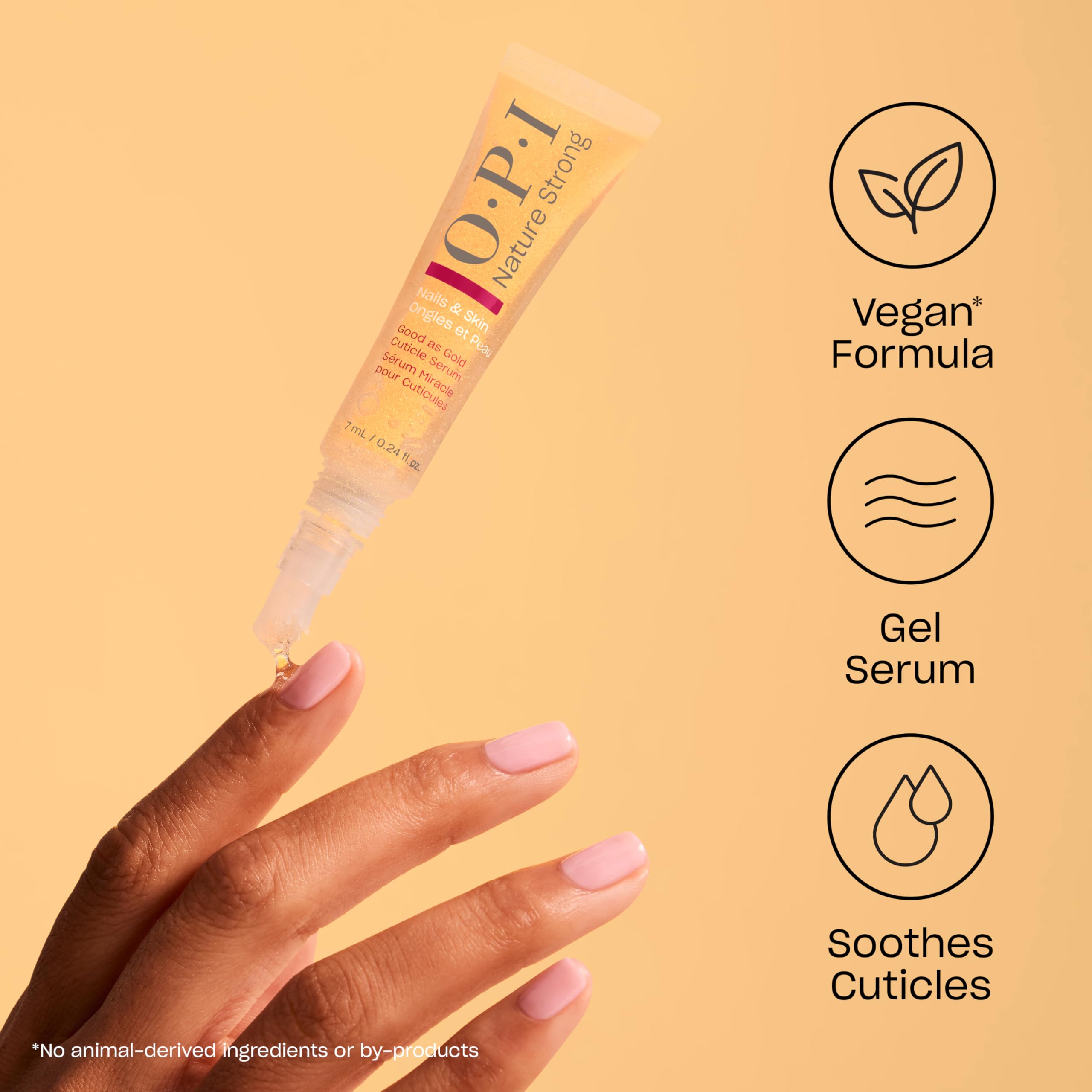 OPI Nature Strong Skincare Good as Gold Cuticle Serum - Natural Origin Formula Nail Conditioner | Treatment for Nail Repair | Cuticle Oil for Manicure, 7ml - Damaged Box