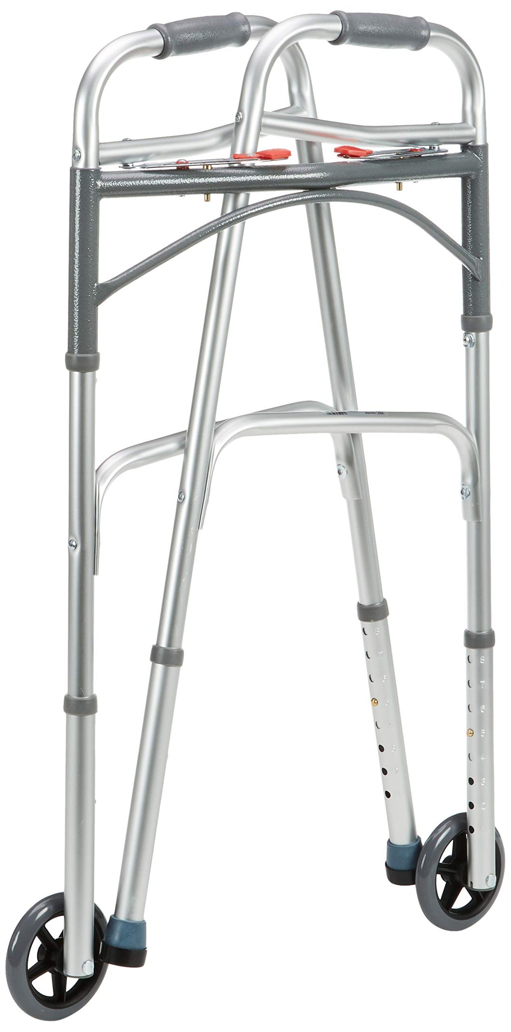 Drive Devilbiss Folding Lightweight Aluminium Walking Frame - Mobility Aid with Wheels - Adjustable Height Walker - Damaged Box