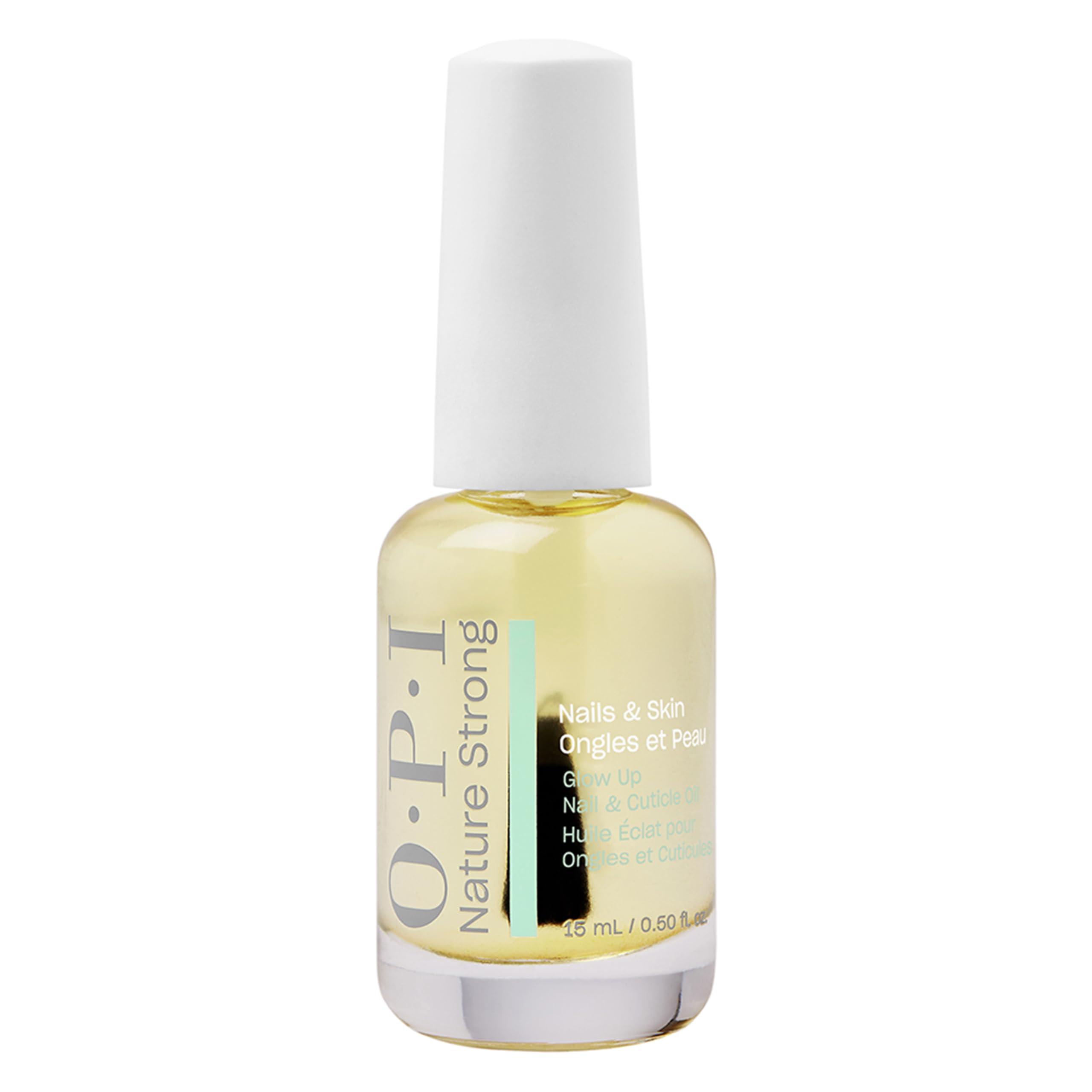 OPI Nature Strong Skincare Glow Up Nail & Cuticle Oil - Natural Origin Formula Cuticle Treatment with Vitamin E | Nail Oil for Damaged Nails, 15ml - New