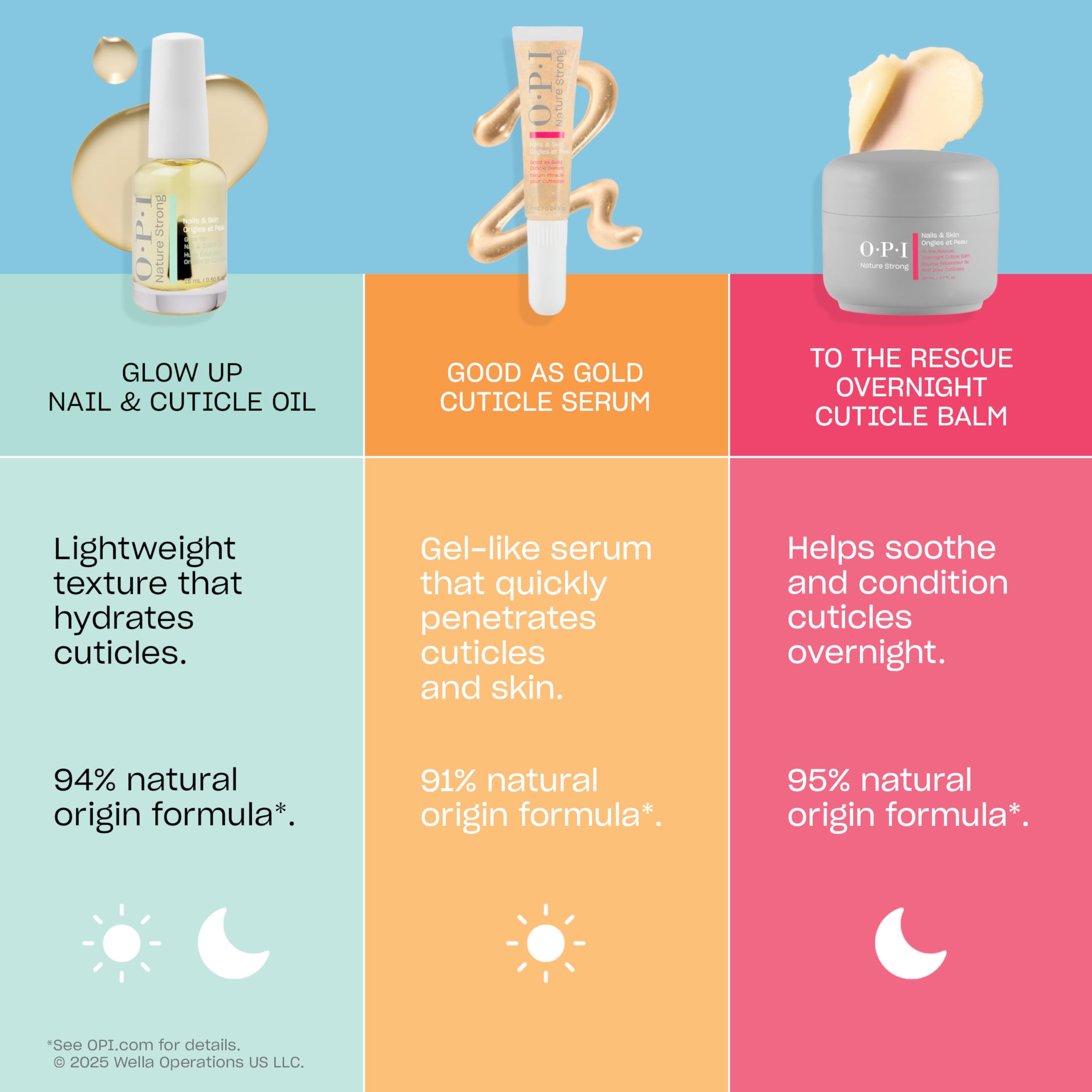 OPI Nature Strong Skincare Glow Up Nail & Cuticle Oil - Natural Origin Formula Cuticle Treatment with Vitamin E | Nail Oil for Damaged Nails, 15ml - New