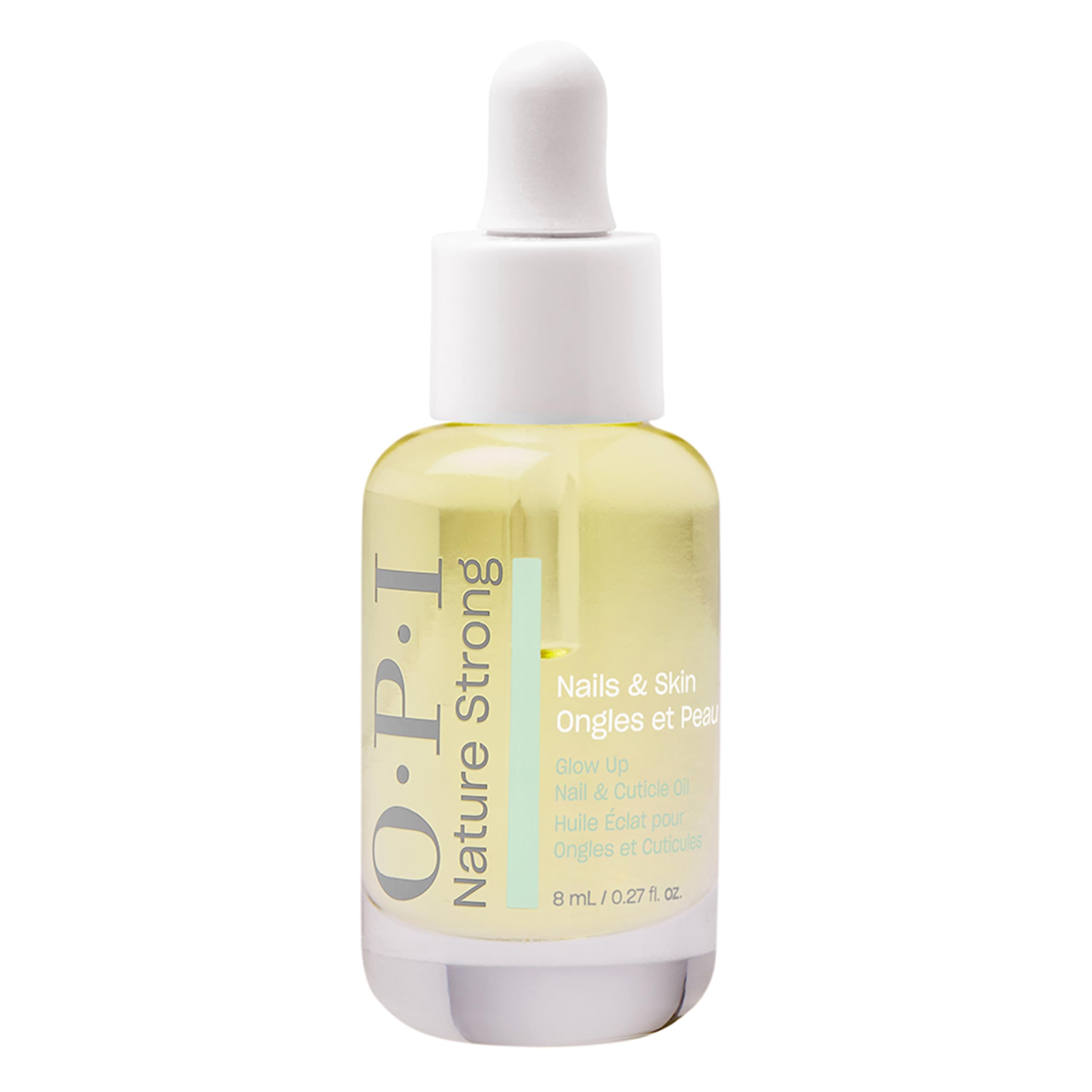 OPI Nature Strong Skincare Glow Up Nail & Cuticle Oil - Natural Origin Formula Cuticle Treatment with Vitamin E | Nail Oil for Damaged Nails, 15ml - New