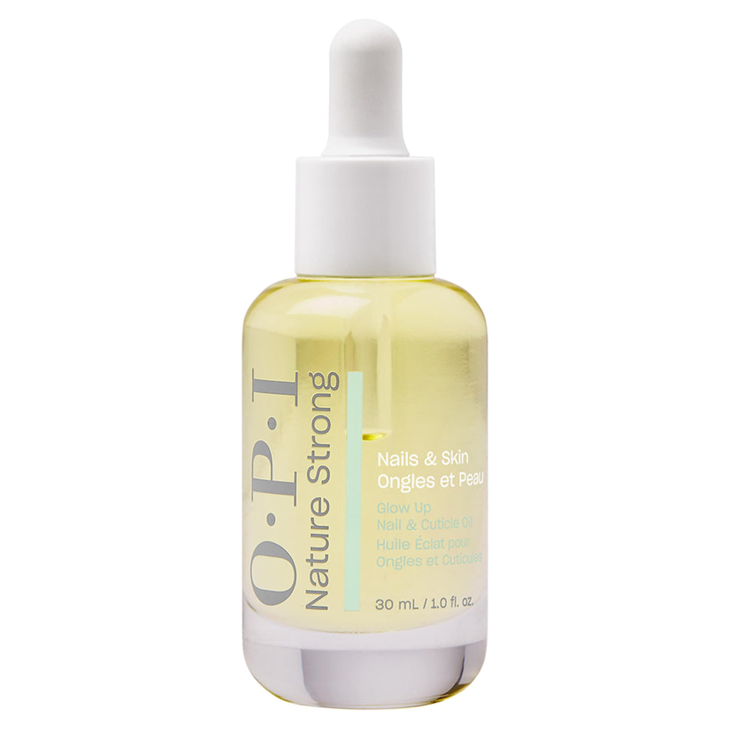 OPI Nature Strong Skincare Glow Up Nail & Cuticle Oil - Natural Origin Formula Cuticle Treatment with Vitamin E | Nail Oil for Damaged Nails, 15ml - New