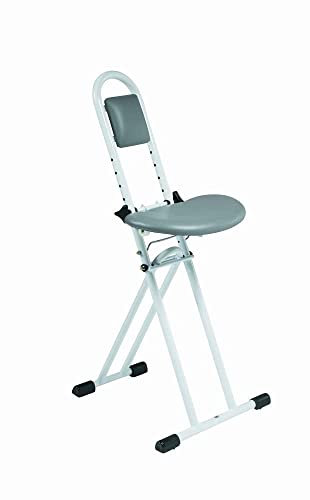 Drive Ironing Perching Stool - Adjustable Height Folding Mobility Aid Chair Seat - Very Good