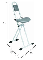Drive Ironing Perching Stool - Adjustable Height Folding Mobility Aid Chair Seat - Very Good