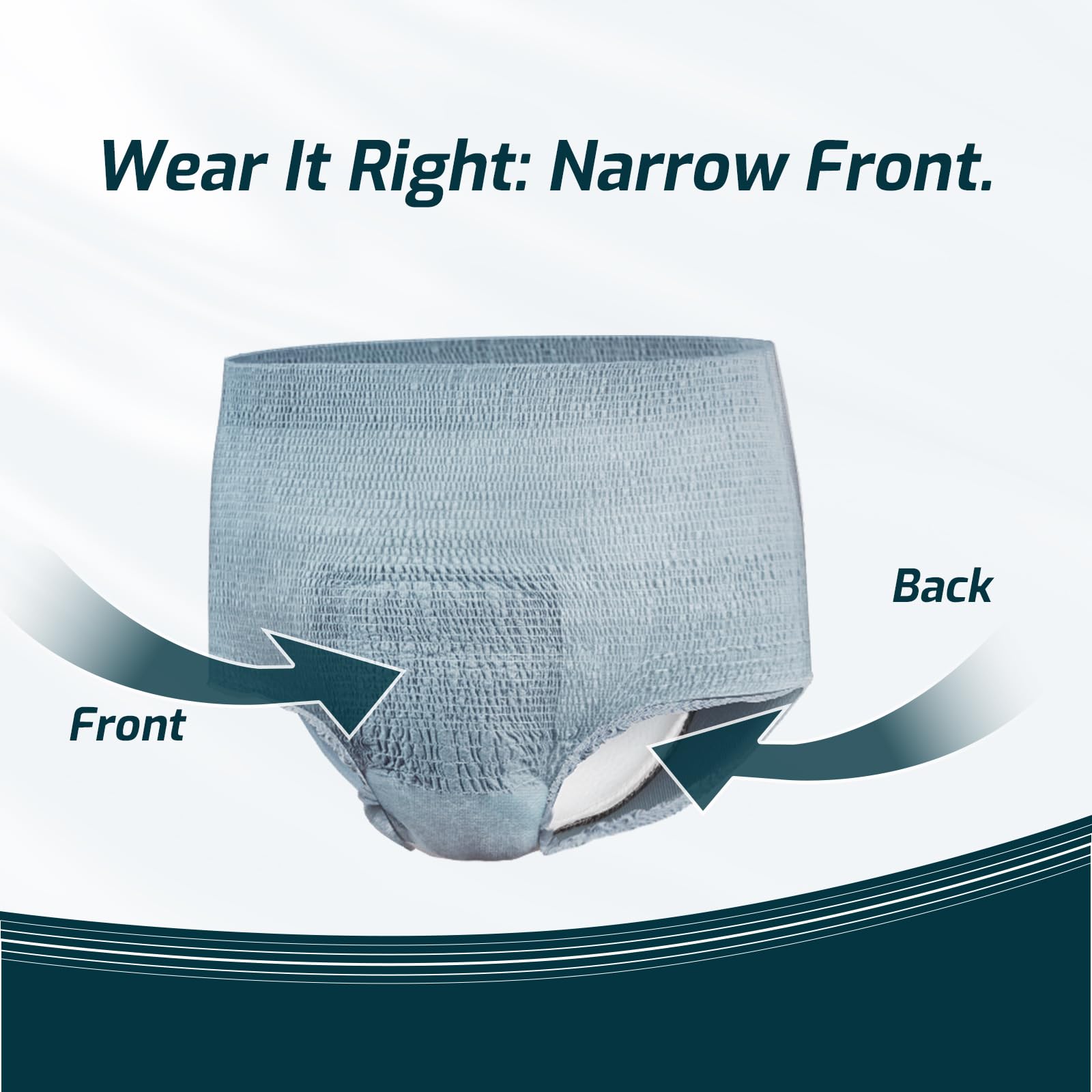 SUNKISS Incontinence Pants for Men, Comfortable, Grey, L, 120 Count(4x30) - Damaged Box