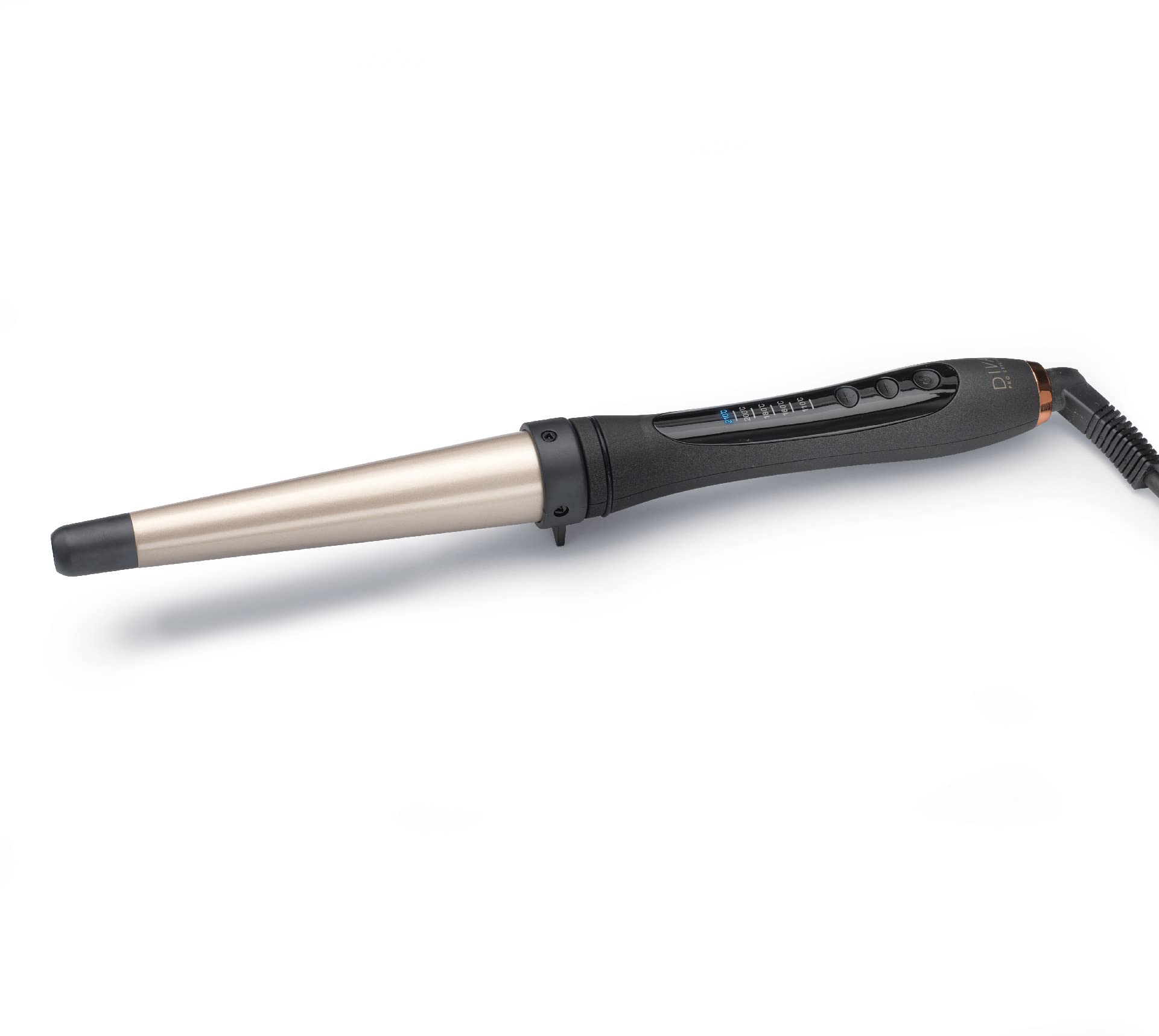 Diva Pro Styling Digital Wand 19-32mm - Macadamia Argan Oil Keratin Infused Ceramic Barrel Hair Curler - Damaged Box