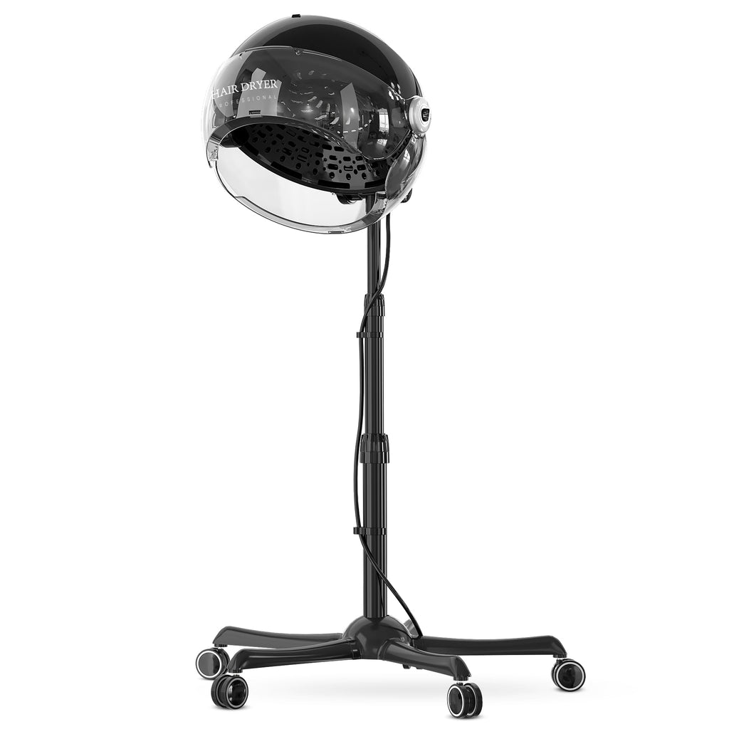 Hooded Dryer, Colliford Standing Hair Dryer, Hairdryer for Afro Hair, Professional Hood Dryer for Home & Salon, Heat Cap for Deep Conditioning, Ionic Hood Hair Dryer (Black) - Very Good