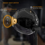 Hooded Dryer, Colliford Standing Hair Dryer, Hairdryer for Afro Hair, Professional Hood Dryer for Home & Salon, Heat Cap for Deep Conditioning, Ionic Hood Hair Dryer (Black) - Very Good