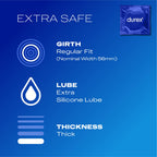Durex Surprise Me Variety Pack Condoms - 40 Count - Thin Feel, Extra Safe, Pleasure Me, Tickle Me - Ribbed & Dotted Bulk Pack - Damaged Box