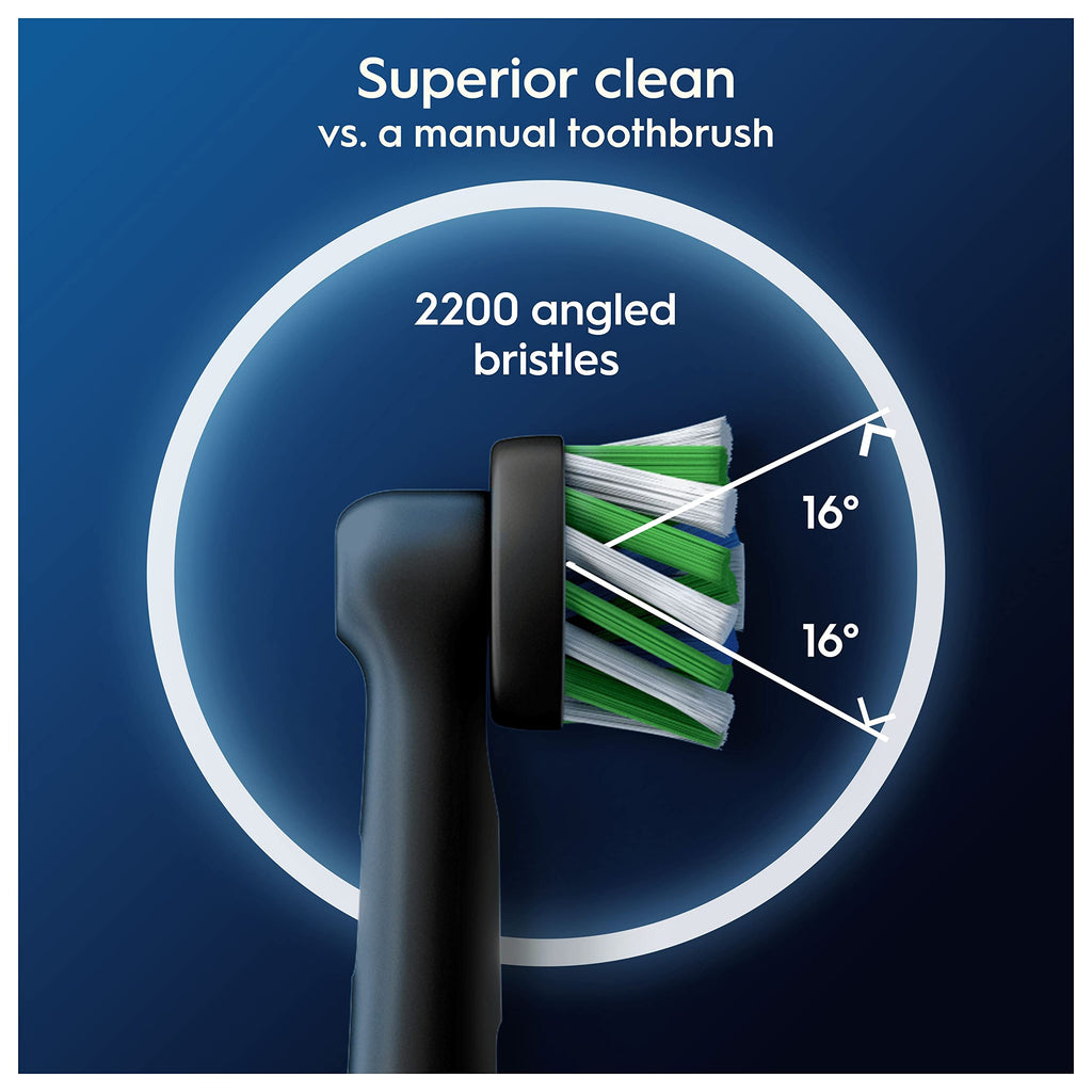 Oral-B Pro Cross Action Original Electric Toothbrush Heads - X-Shape Angled Bristles - Pack of 12 - Black - New