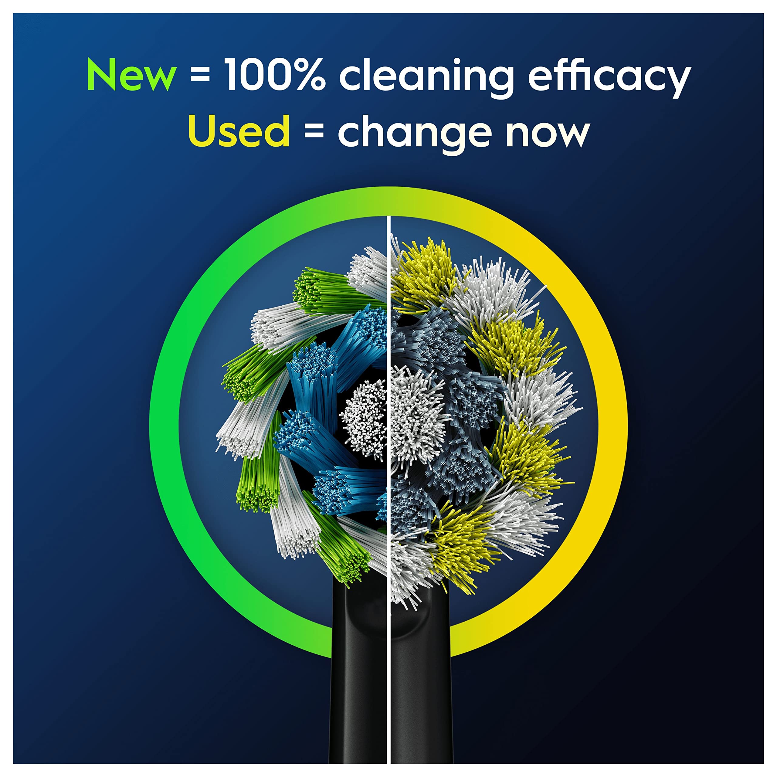 Oral-B Pro Cross Action Original Electric Toothbrush Heads - X-Shape Angled Bristles - Pack of 12 - Black - New