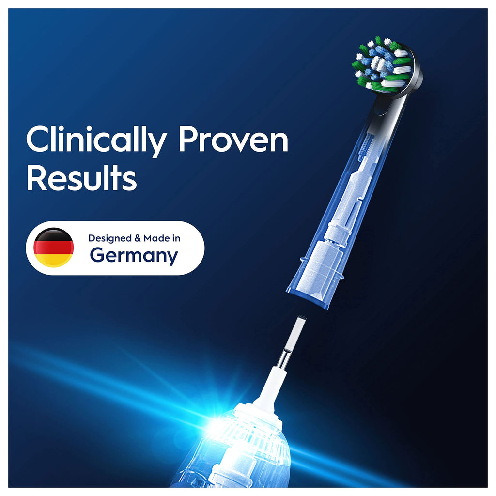 Oral-B Pro Cross Action Original Electric Toothbrush Heads - X-Shape Angled Bristles - Pack of 12 - Black - New