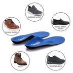 VALSOLE Orthotic Insoles High Arch Foot Support Soft Medical Inserts - Plantar Fasciitis, Flat Feet, Pain Relief - Blue 9.5-10 UK - Very Good
