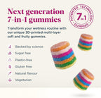 UPSA x Nourished 7-in-1 Beauty Vegan Gummies - Hair, Skin & Nails Supplement - 30 Count Vitamins - Damaged Box - BBE 09/2027
