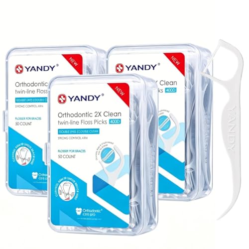 YANDY Braces Floss Picks - Orthodontic Twin-Line Dental Floss Sticks - 150 Count Interdental Cleaners - Very Good