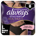 Always Discreet Pants Black Large L - 8 Count Incontinence Disposable Underwear - Damaged Box