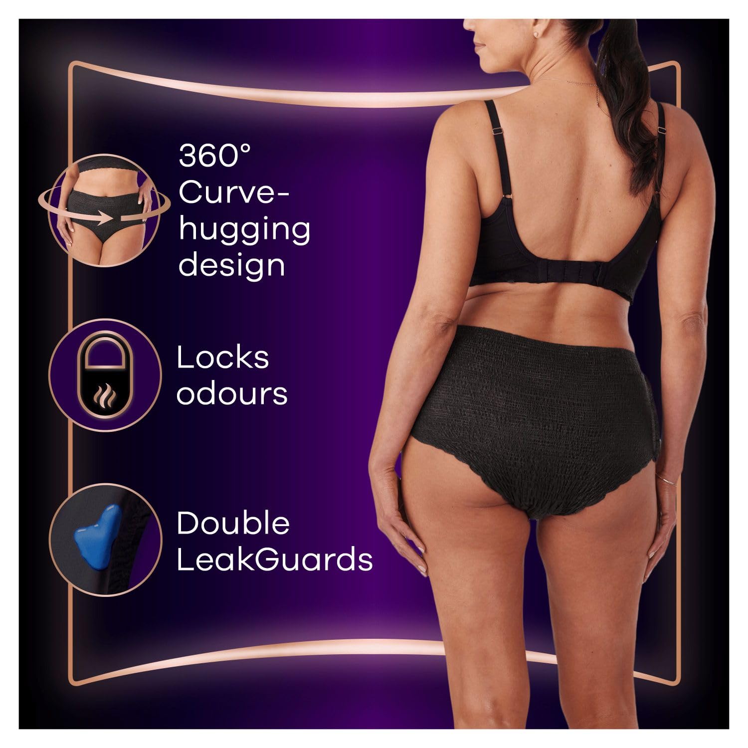 Always Discreet Pants Black Large L - 8 Count Incontinence Disposable Underwear - Damaged Box