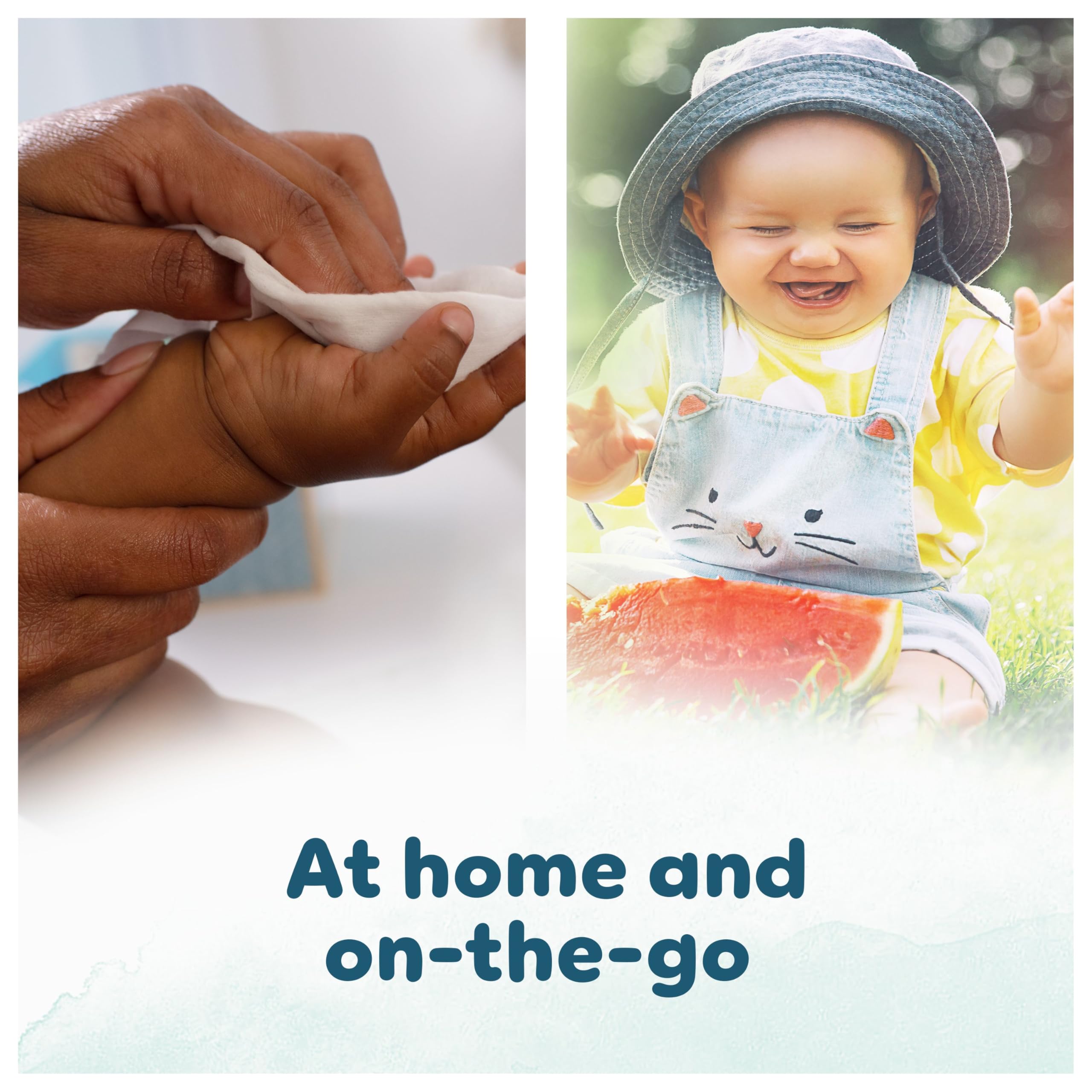 Pampers Harmonie Aqua Baby Wipes - Plastic Free, 99% Water - 24 Packs x 48 Wipes (1152 Total) - Pure Skin Protection - Damaged Box