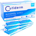Cutiderm Pre-Injection Alcohol Wipes Swabs - Box of 500 Sachets - Medical Skin Prep Pads - Damaged Box