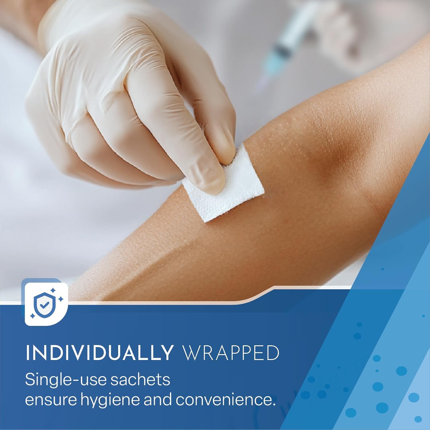 Cutiderm Pre-Injection Alcohol Wipes Swabs - Box of 500 Sachets - Medical Skin Prep Pads - Damaged Box