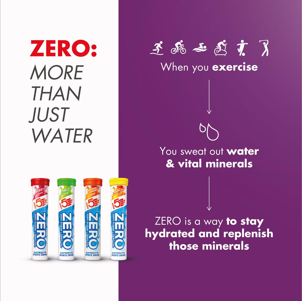 HIGH5 ZERO Electrolyte Tablet - Hydration Tablets Enhanced with Vitamin C - 0 Calories & Sugar Free - Boost Hydration, Performance & Wellness - Blackcurrant, 160 Tablets (20x, Pack of 8) - Damaged Box - BBE 02/2028