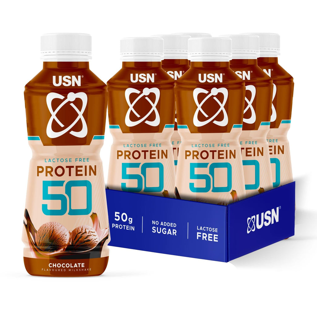 USN Protein 50 Ready-to-Drink High Protein Shake I Banana I 6 x 500ml - New - BBE 08/2026
