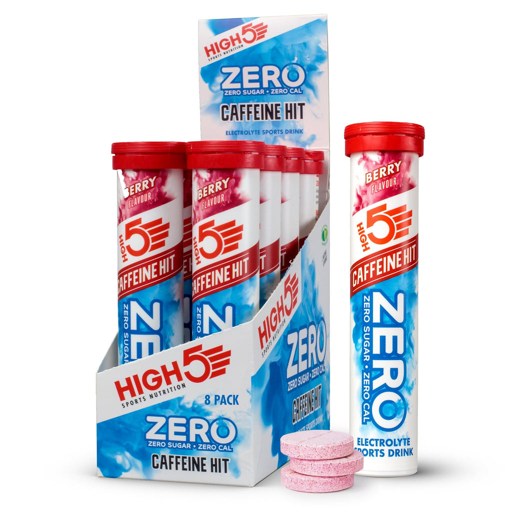 HIGH5 ZERO Caffeine Hit Electrolyte Tablets, Pink Grapefruit, 8x20 Tablets - Damaged Box - BBE 01/2028