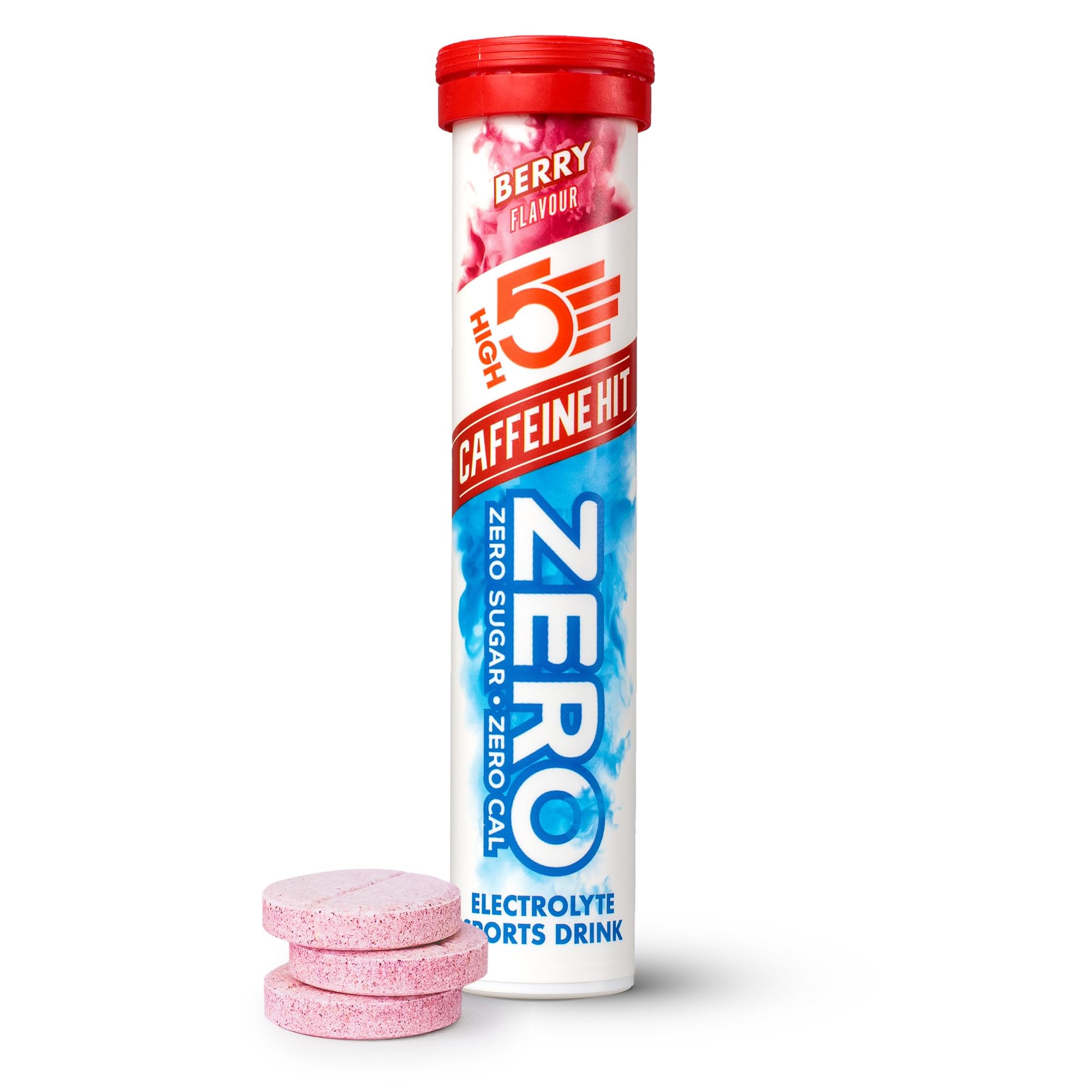 HIGH5 ZERO Caffeine Hit Electrolyte Tablets, Pink Grapefruit, 8x20 Tablets - Damaged Box - BBE 01/2028