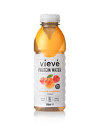 Vieve Protein Water 6x500ml - Peach & Raspberry | 20g Protein, Sugar Free, Fat Free & Dairy Free | A Ready to Drink Alternative to Protein Powders & Shakes | 6 Pack - Damaged Box - BBE 07/2026