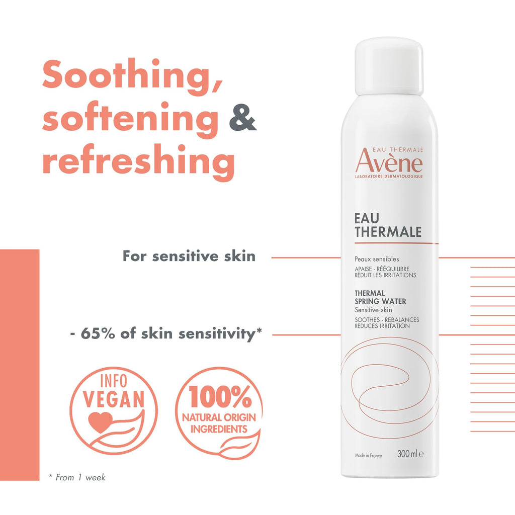 Avène Thermal Spring Water Spray 300ml - Soothing Calming Mist for Sensitive Skin Refreshing Facial Spray - New