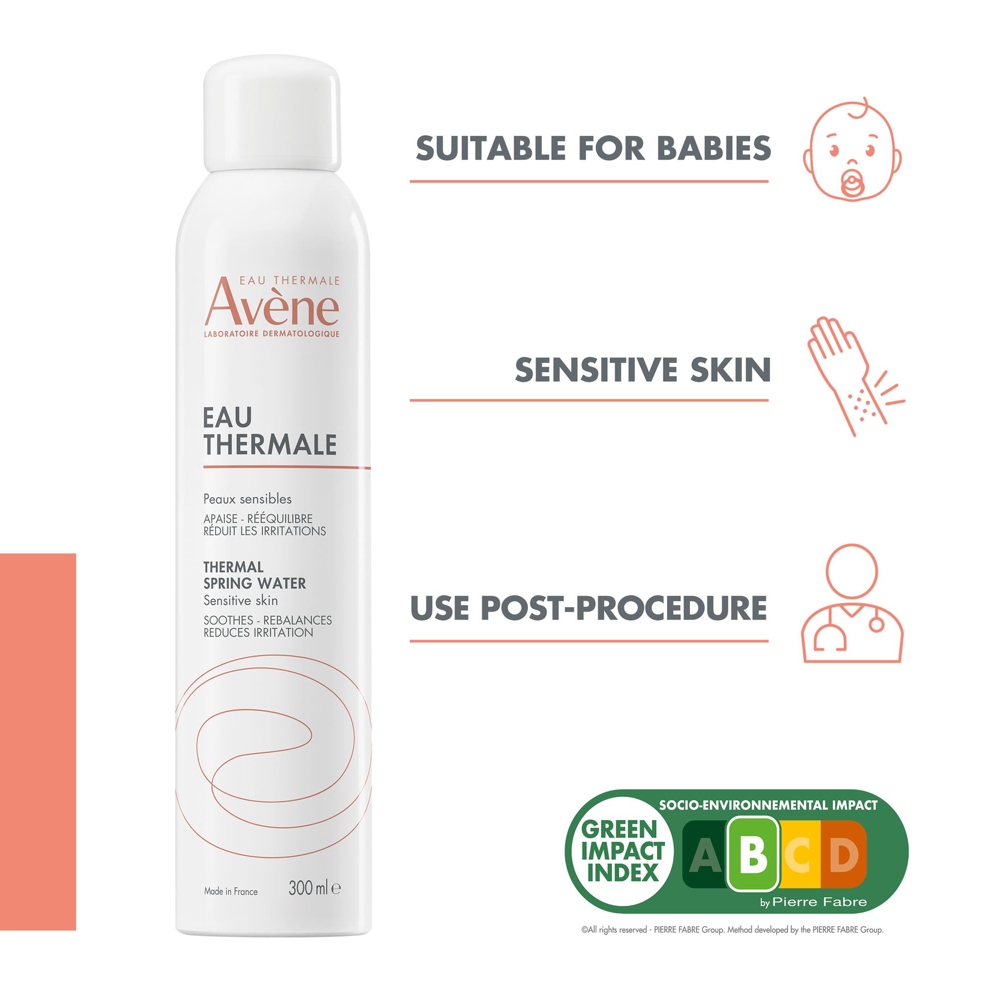 Avène Thermal Spring Water Spray 300ml - Soothing Calming Mist for Sensitive Skin Refreshing Facial Spray - New